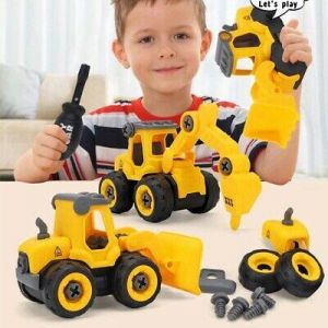 Children&#039;s Puzzle DIY Disassembly Engineering Car Combination Set Bulldozer Toys
